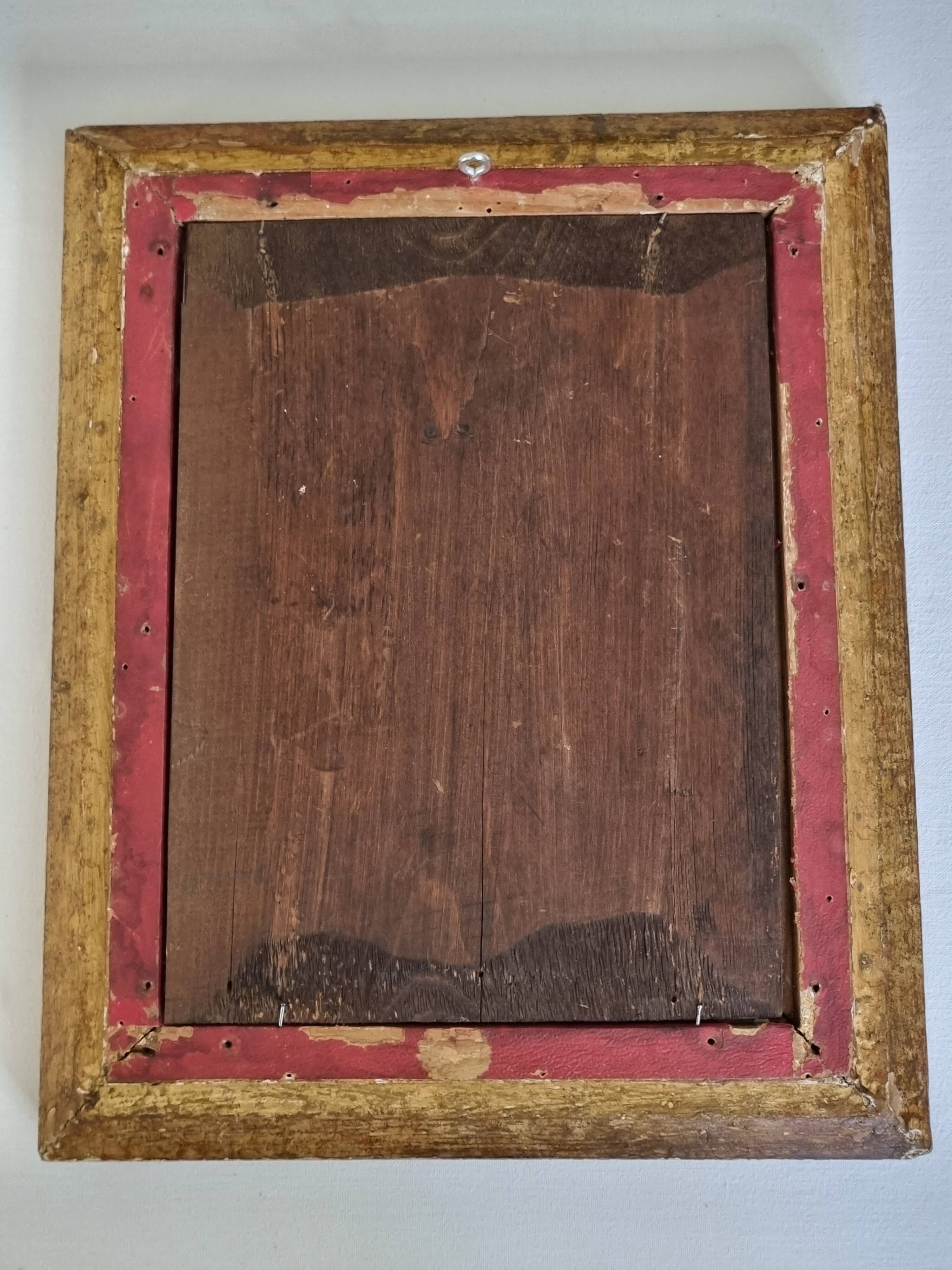 Antique Venetian style mirror with beads, 27 x 32 cm