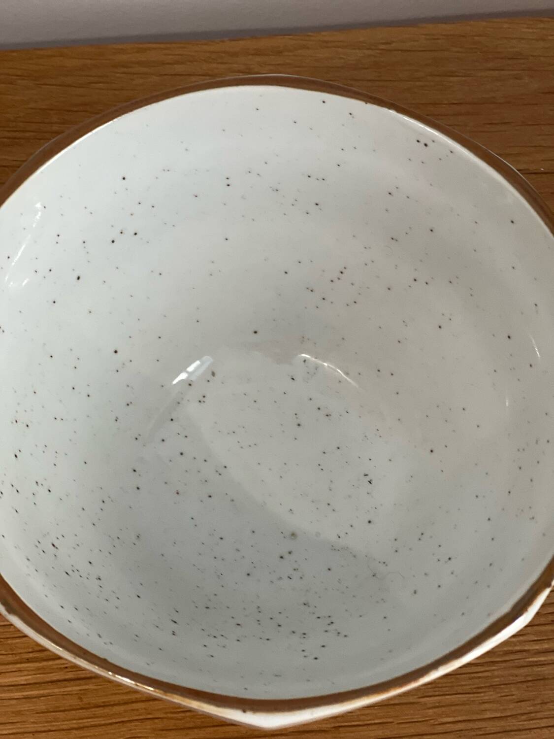 Vintage XXL bowl in speckled glazed stoneware 1980