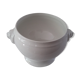 White porcelain soup with lions head