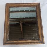 Small mirror in carved stucco wood, nineteenth, original ice