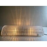 Contemporary Clear Diamanted Rectangular Murano Glass Wall Sconce