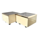 Tables basses, bouts de canapé vintage 1970.