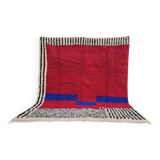 Traditional natural wool rug with colourful patterns, size 2/3 m.