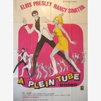 Original film poster of the 1968.A tube, Elvis Presley, Nancy Sinatra