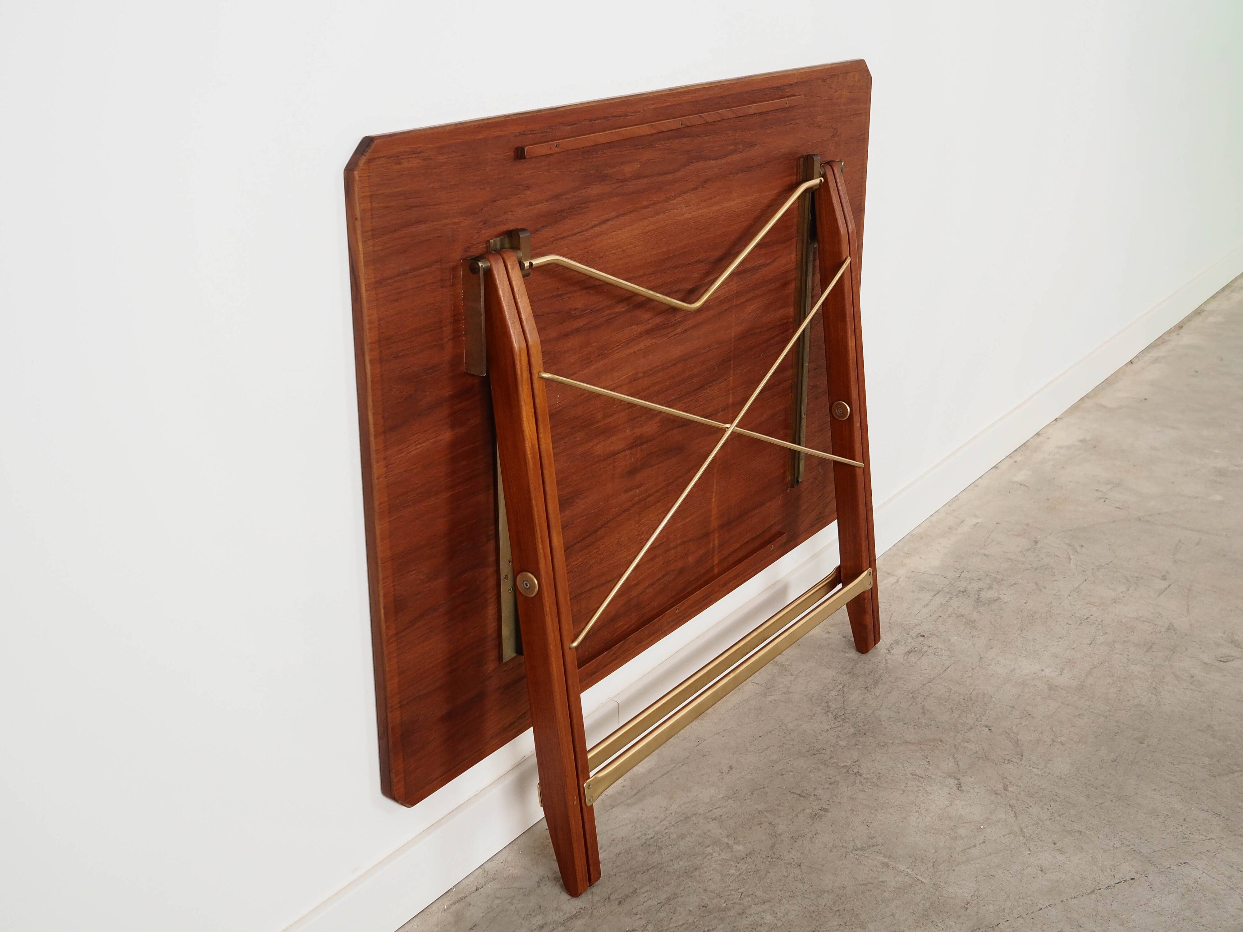 Folding teak table, Danish design, 1970s, made in Denmark