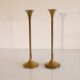 Pair of vintage brass candle holders 1960