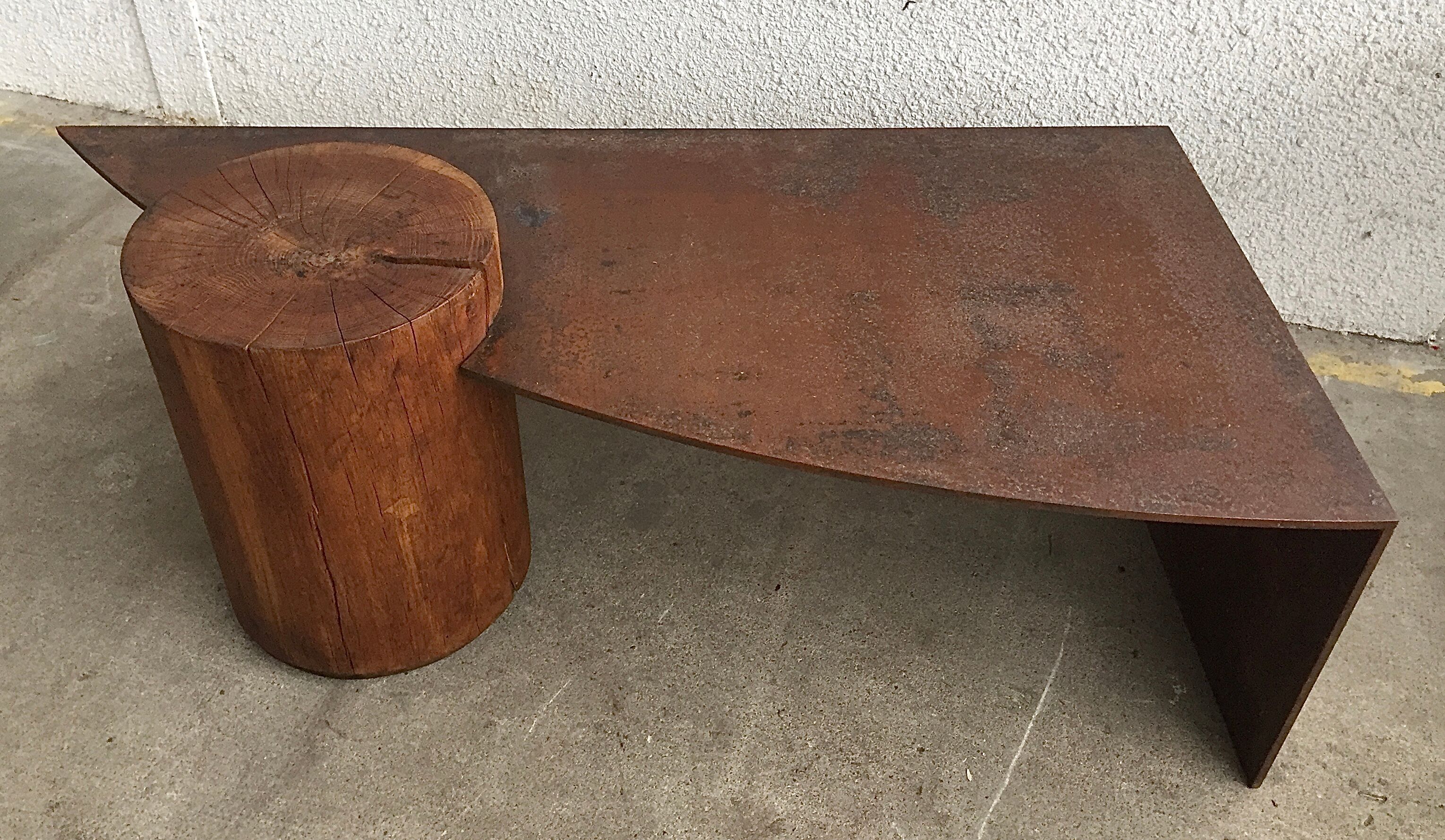 Corten steel coffee table