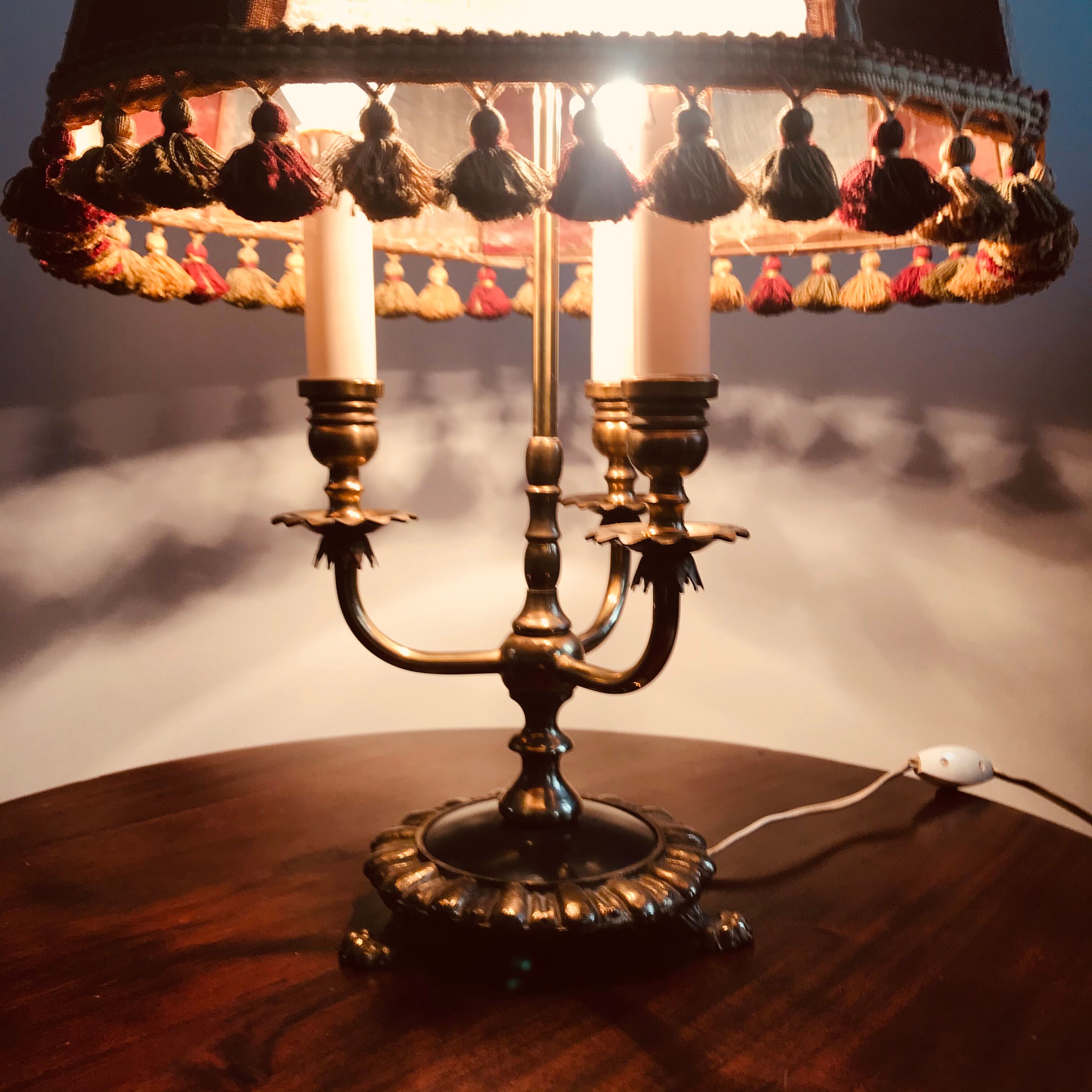 Large bronze hot water bottle lamp height 50 cm