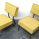 Pair of chairs by Jacques Hitier, 1950s