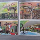 Rossignol frame set and 12 posters
