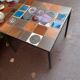 La Roue Vallauris ceramic end table
