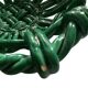 Woven openwork basket in Vallauris ceramic – emerald green –