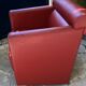 Red leather armchair
