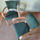 Green Art Deco bridge armchairs