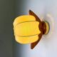 Italian "Cocoon" wall light, resin and pine wood, 1970s