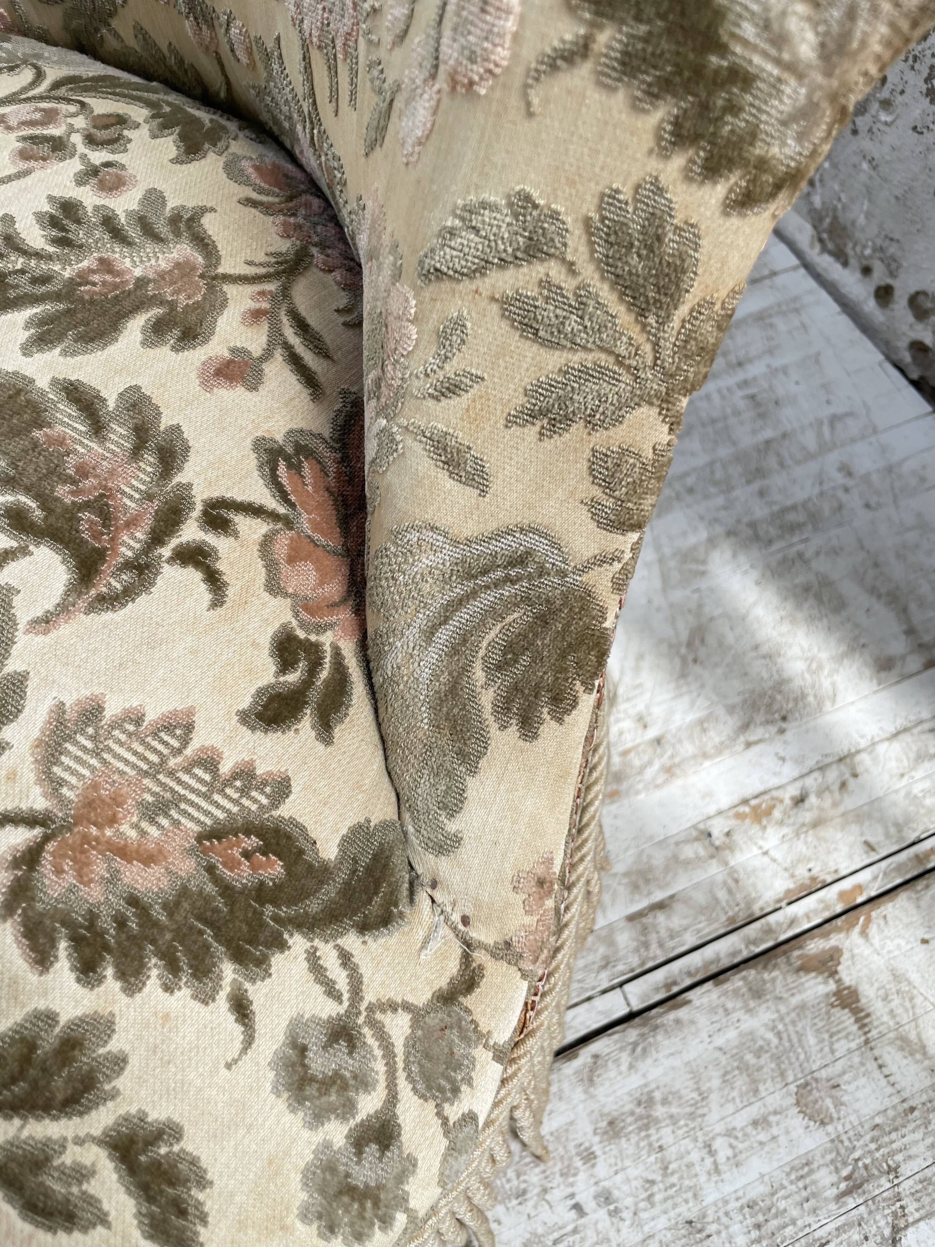 Fauteuil napoléon fleuri XIXème
