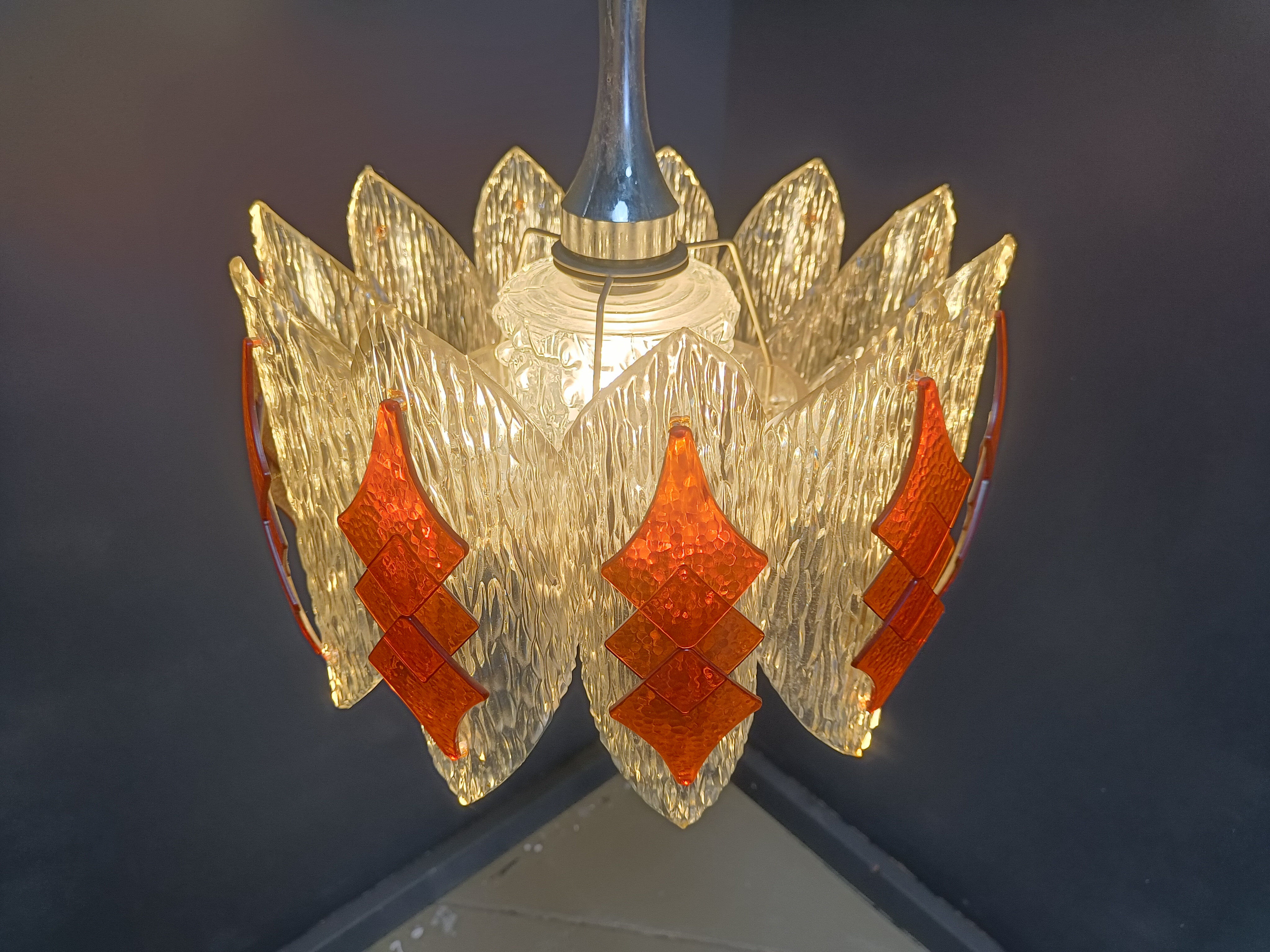 Acrylic space age chandelier by Marbach Leuchten, Germany, 1960s