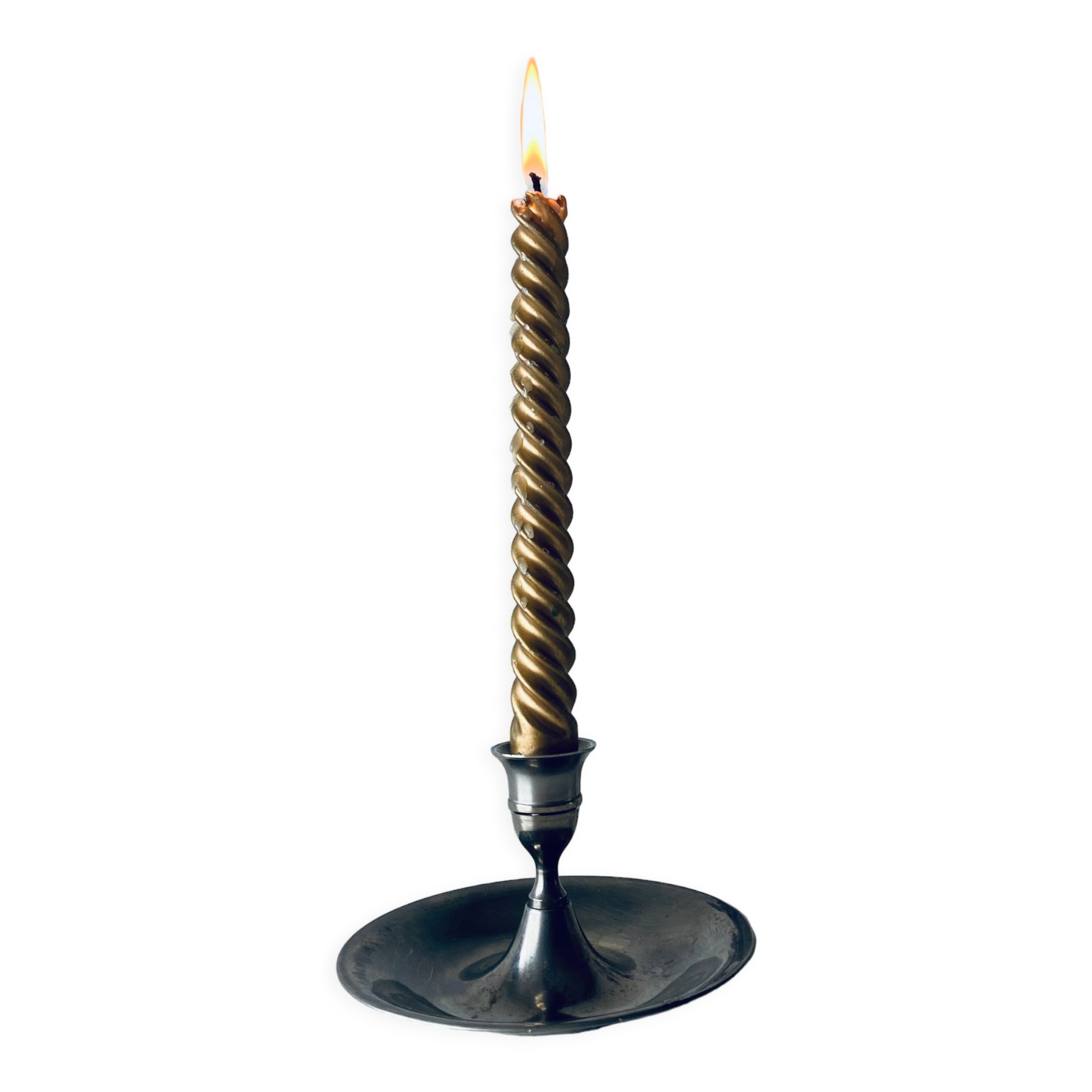 Old silver candle holder