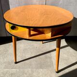 Table à trois tiroirs pivotants des années 1960