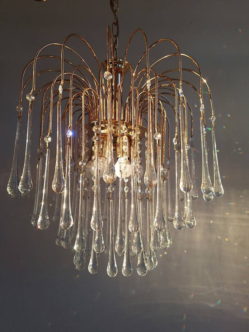 Large Sized Murano Waterfall Chandelier