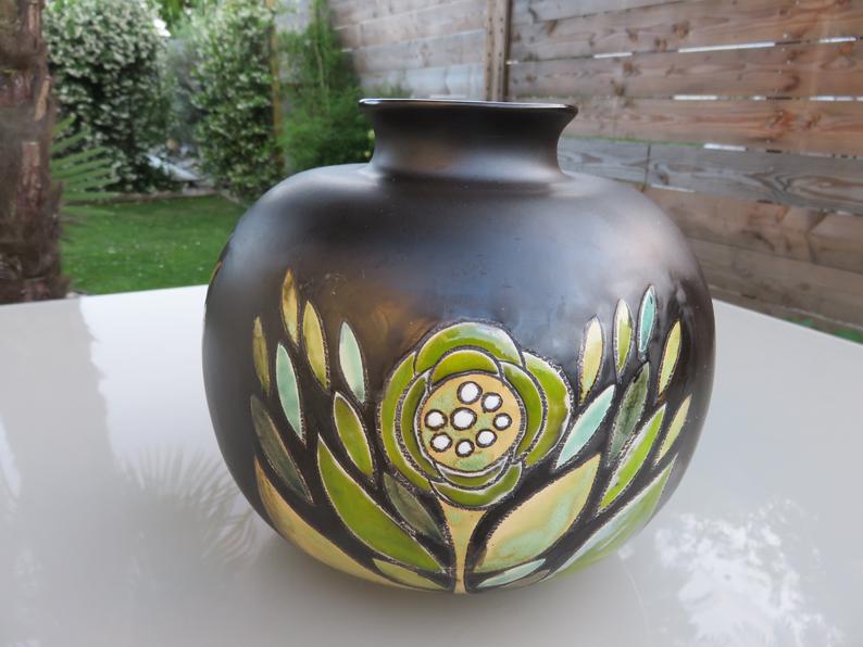 Ceramic ball vase 1960s