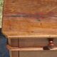 Louis Philippe bedside table in walnut and walnut burl.