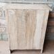 Commode 4 tiroirs en teck birman cérusé blanc