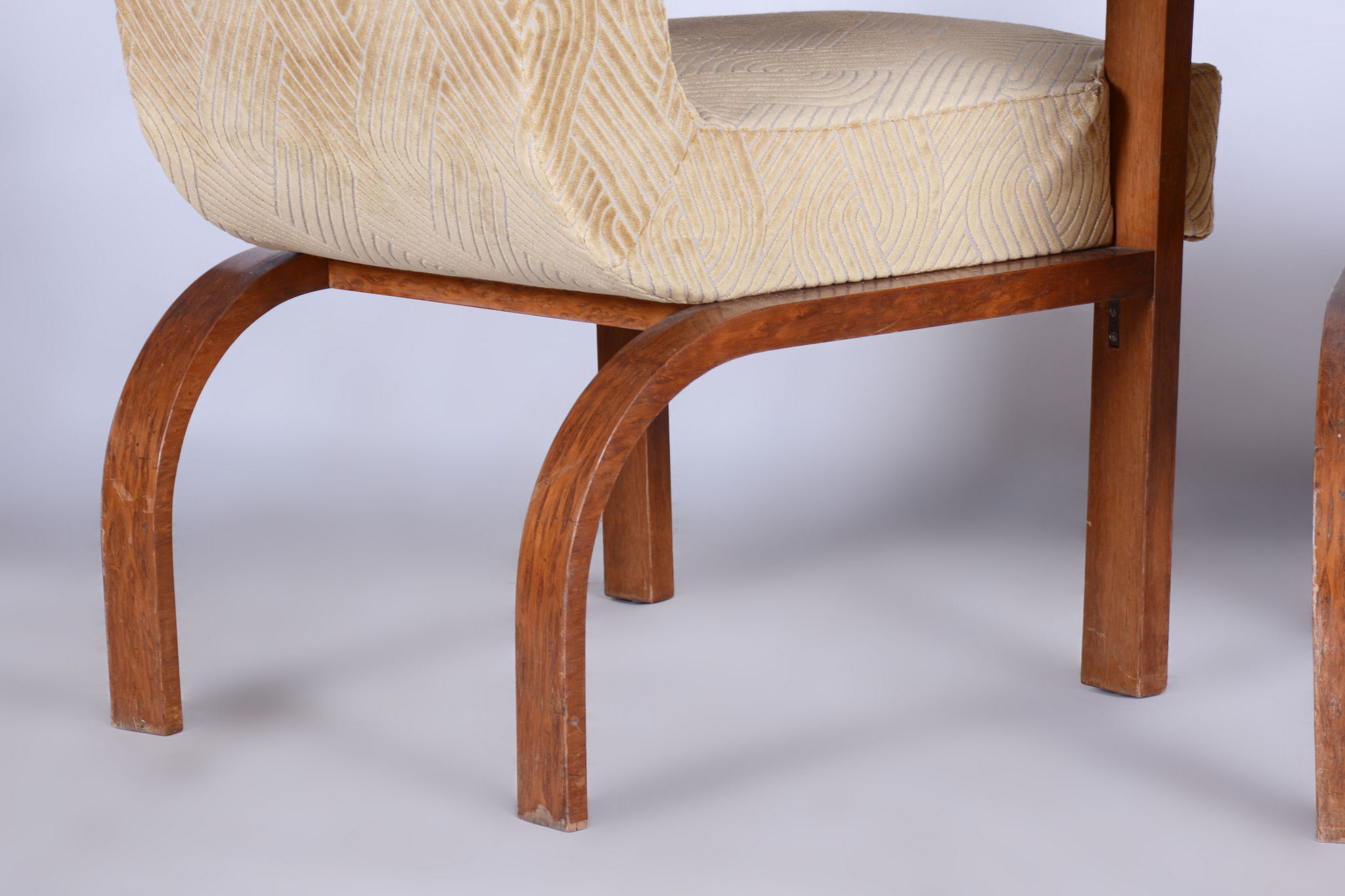 Palisander Seating Set with Coffee Table, Art Deco, Restored, France, 1920s