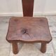 Brutalist wooden chair, France, 1950s