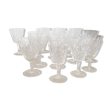 Set of 16 mismatched crystal glasses medium model