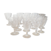 Lot de 16 verres cristal dépareillés modèle moyen