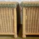 Vintage wicker bedside tables (set of 2), 80s/90s.