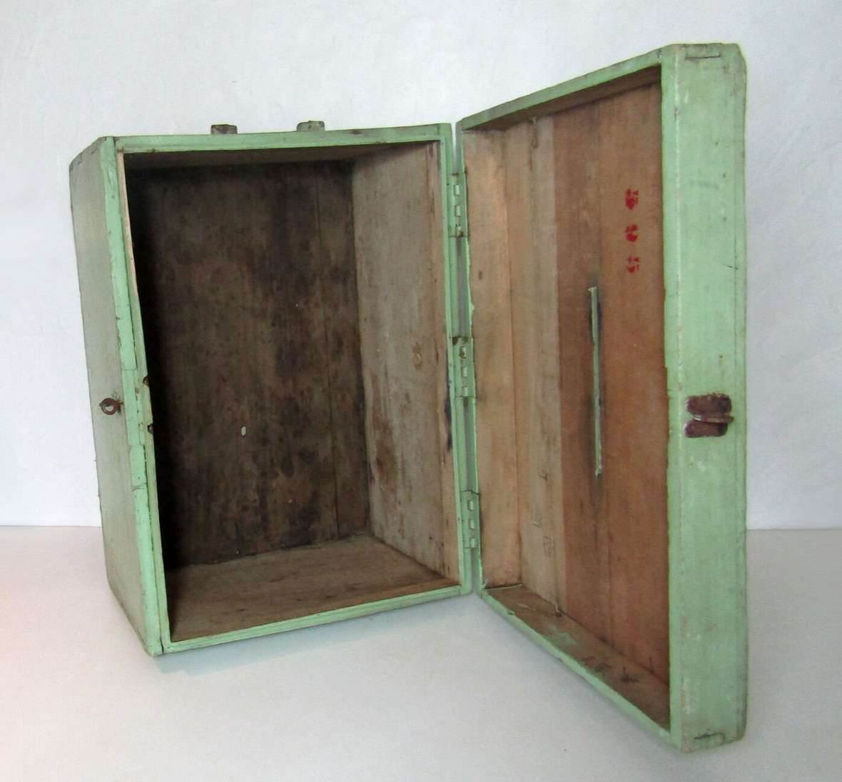 Wooden box voting urn green almond