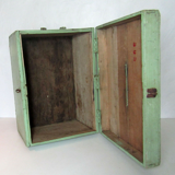 Wooden box voting urn green almond
