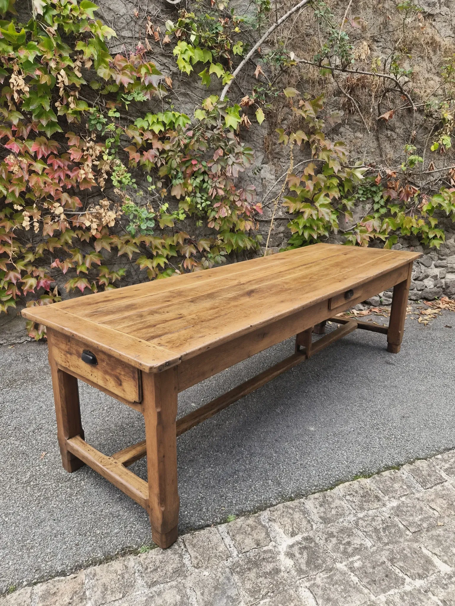 Old farmhouse table in oak, 18th century – Auvergne, France