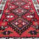 Vintage persian carpet hamadan handmade 40cm x 56cm 1970s