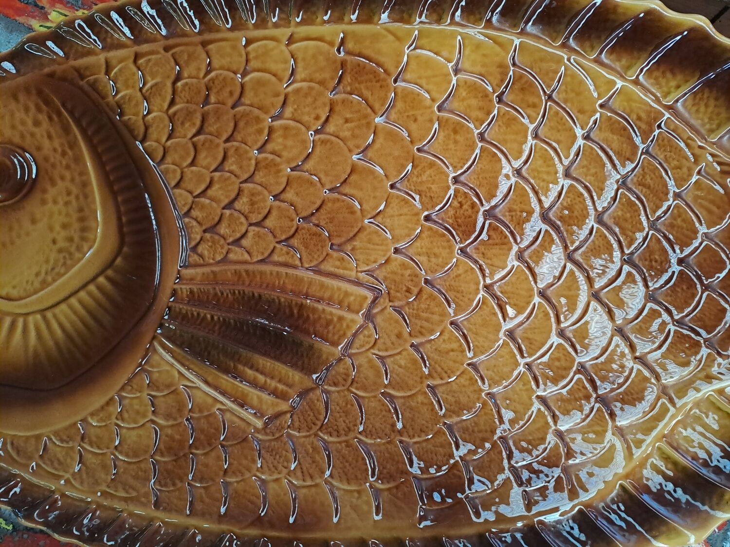 Plat à poisson Sarreguemines