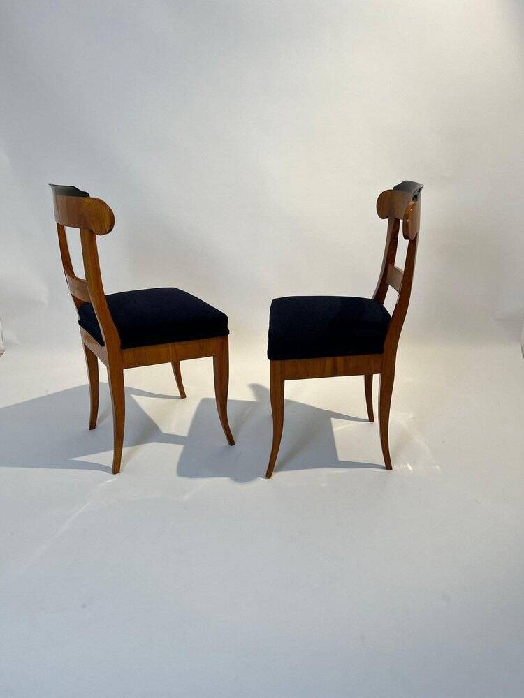 Biedermeier Chairs in Cherry Wood, Germany, 1830s, Set of 5