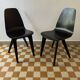 90s designer chairs in lacquered curved wood (X2)