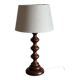 Turned wooden lamp