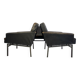 Ensemble de trois fauteuils minimalistes en cuir par COR