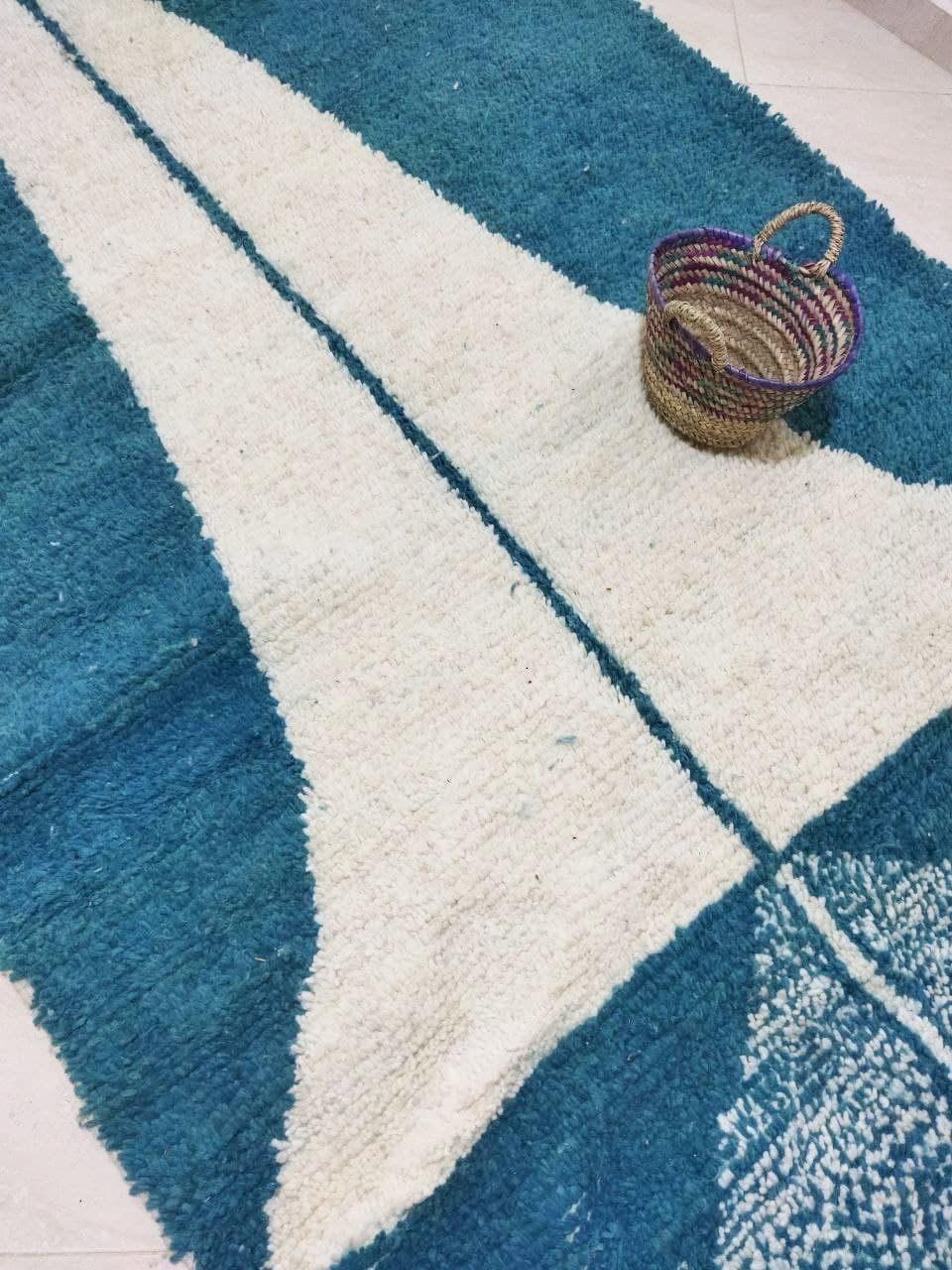 Tapis marocain en laine berbère 265 x 144cm