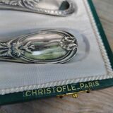 Christofle fork and spoon set in silver metal