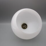 Old art deco wall lamp in opaline and porcelain