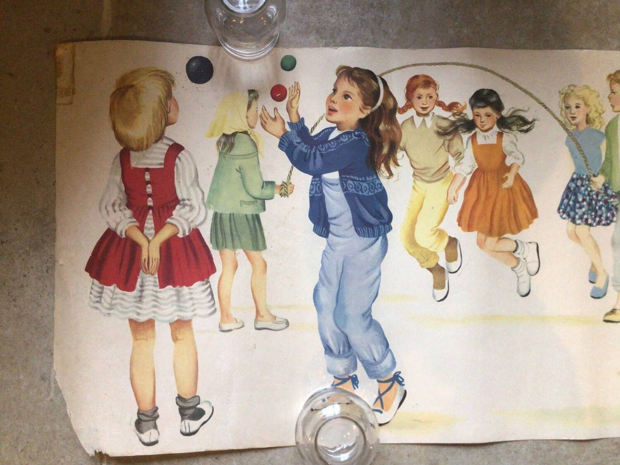 Vintage school girl poster