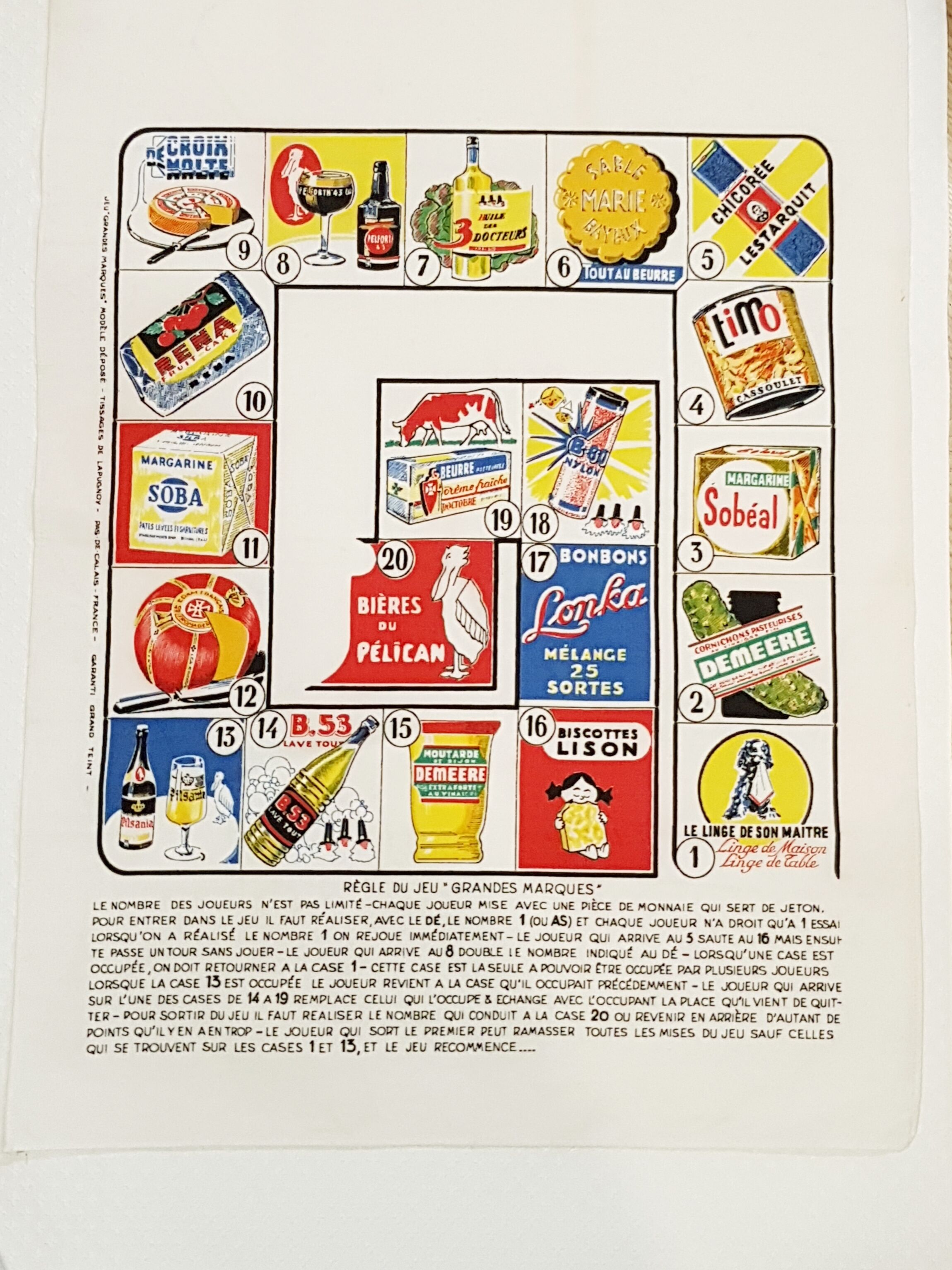 Vintage publicity teatowel