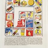 Vintage publicity teatowel