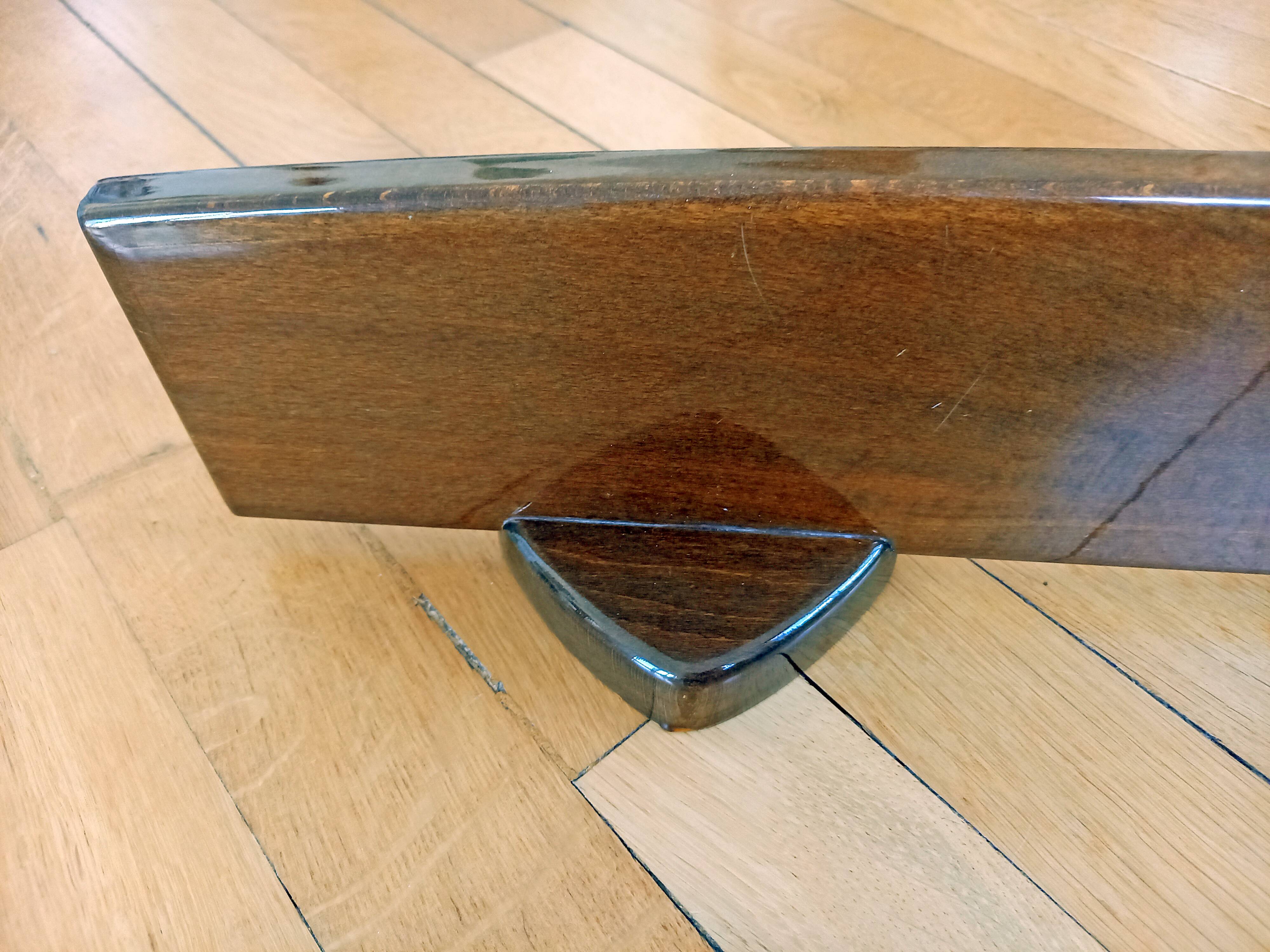 Antique and authentic vintage wooden bathroom shelf from the 70s