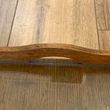 Serving tray in wood, brass and glass, 1960