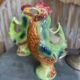 Saint-Clément rooster barbotine jug